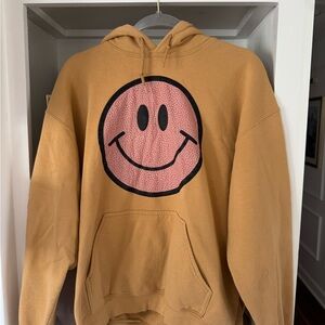 Smiley Face Mustard Hoodie